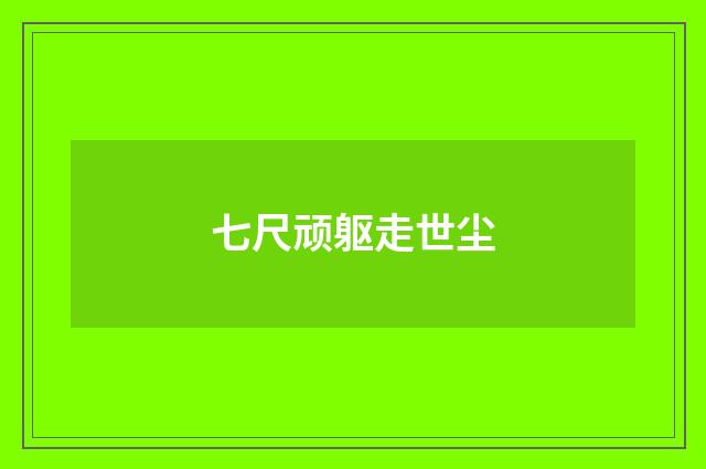 七尺顽躯走世尘