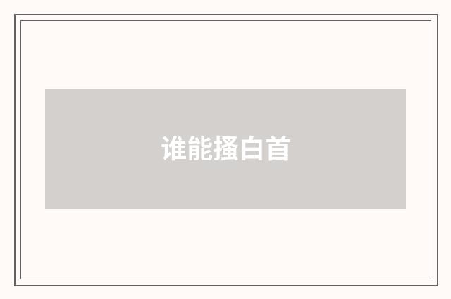 谁能搔白首