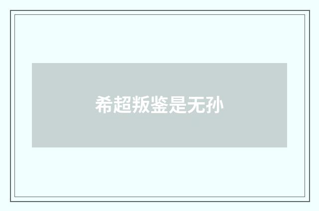 希超叛鉴是无孙