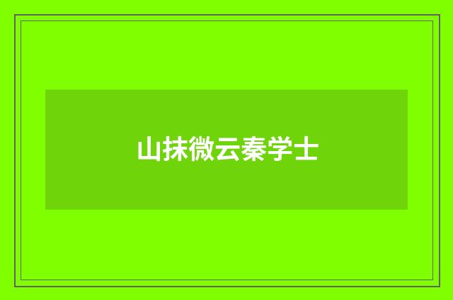 山抹微云秦学士