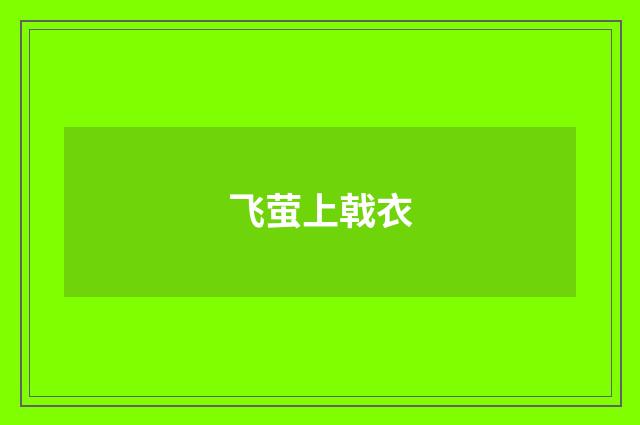 飞萤上戟衣