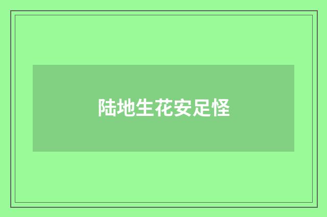 陆地生花安足怪
