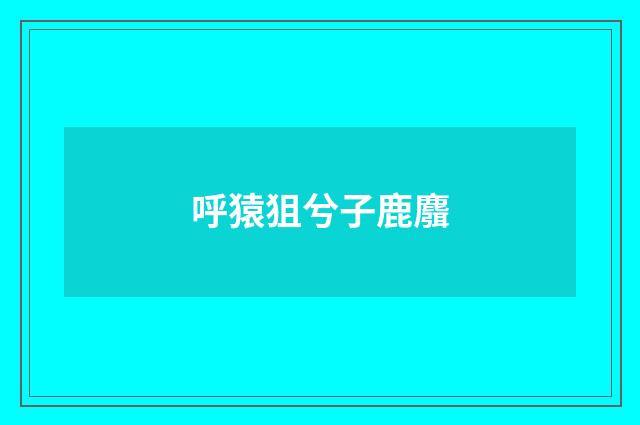 呼猿狙兮子鹿麛