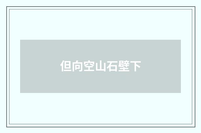 但向空山石壁下