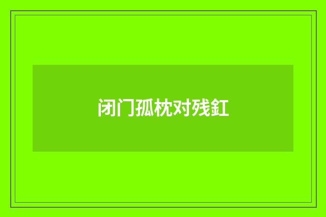 闭门孤枕对残釭
