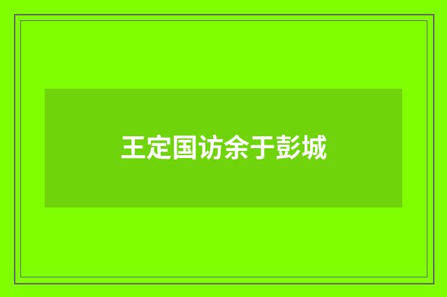 王定国访余于彭城
