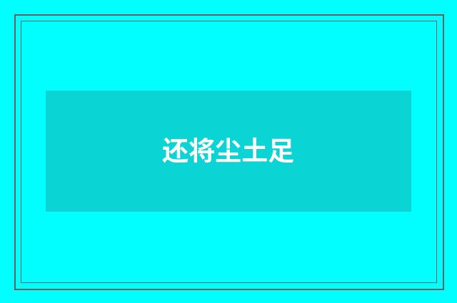 还将尘土足
