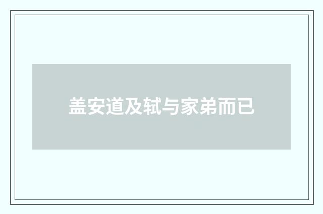 盖安道及轼与家弟而已