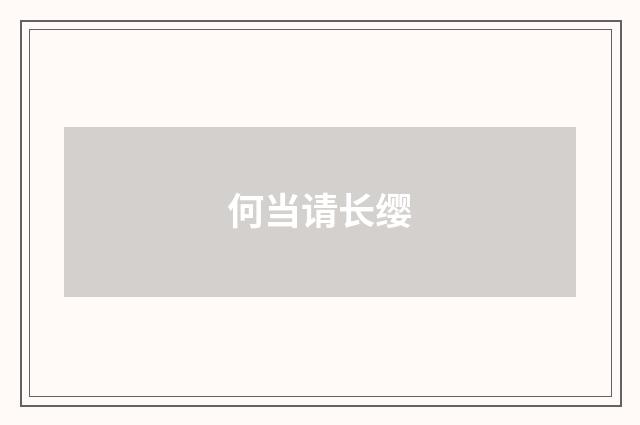 何当请长缨