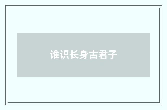 谁识长身古君子