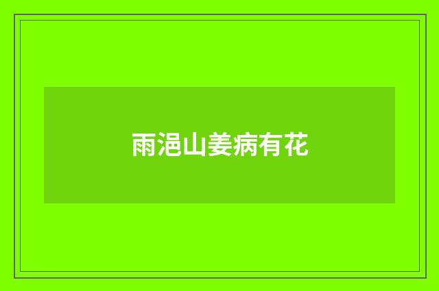 雨浥山姜病有花