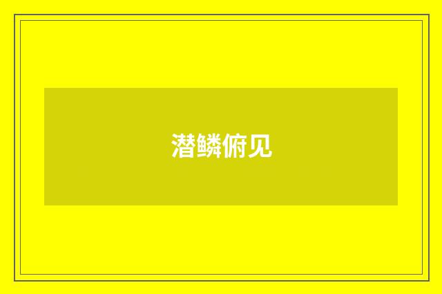 潜鳞俯见
