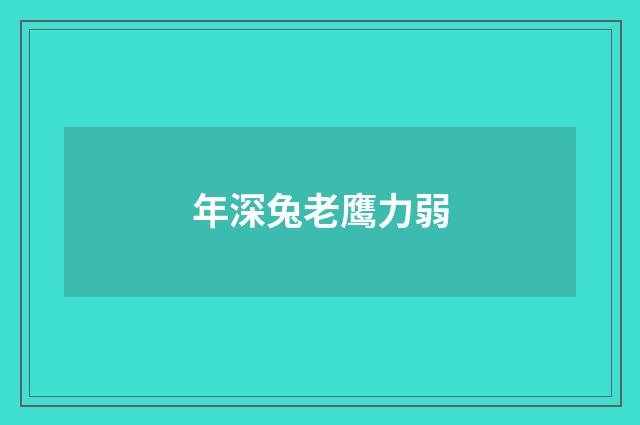 年深兔老鹰力弱