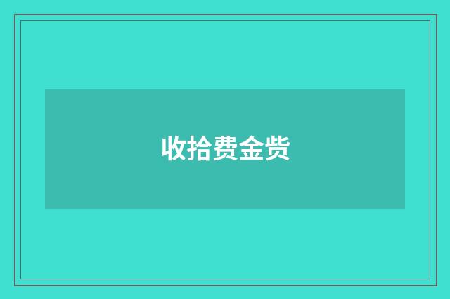 收拾费金赀