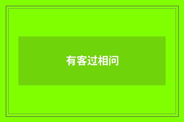 有客过相问
