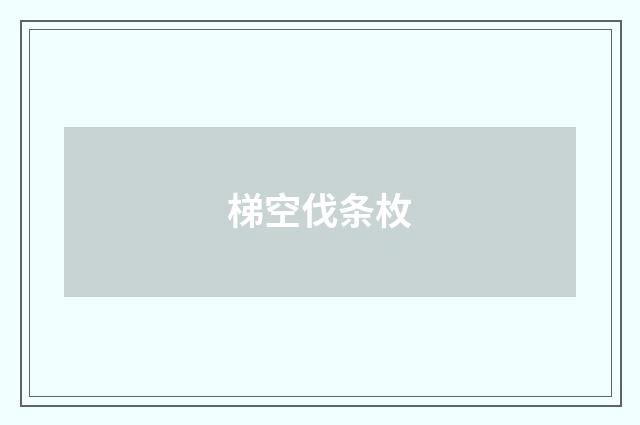 梯空伐条枚