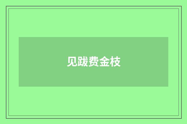 见跋费金枝