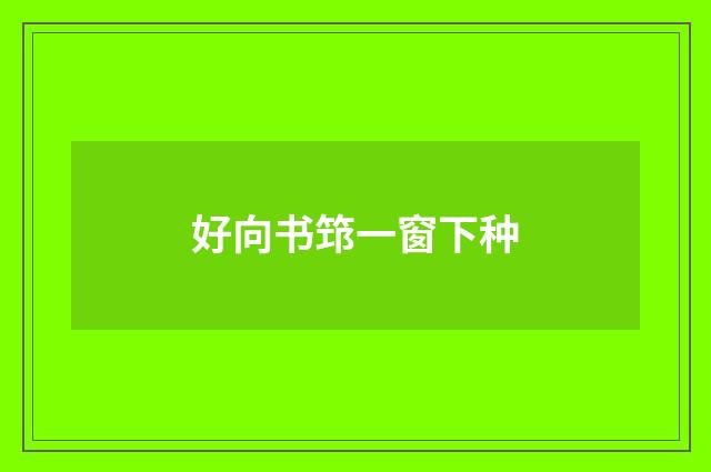 好向书筇一窗下种