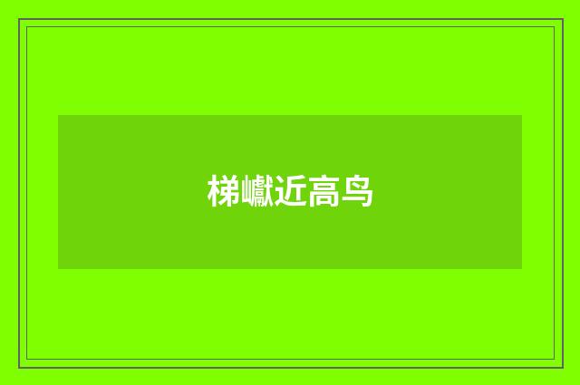 梯巘近高鸟