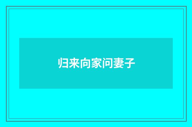 归来向家问妻子