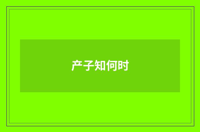 产子知何时