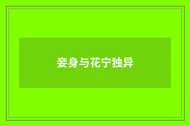 妾身与花宁独异
