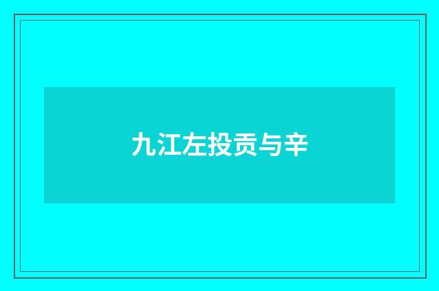 九江左投贡与辛