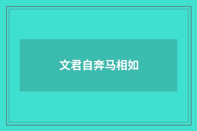 文君自奔马相如