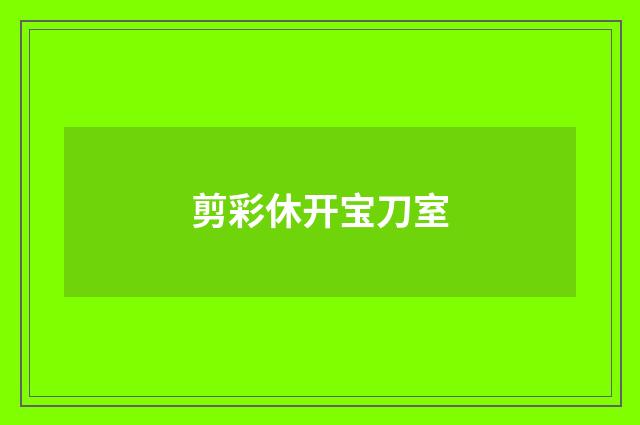 剪彩休开宝刀室