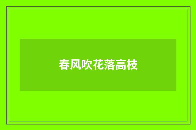 春风吹花落高枝