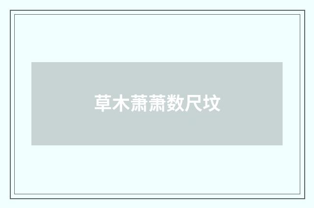 草木萧萧数尺坟