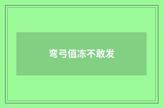 弯弓值冻不敢发