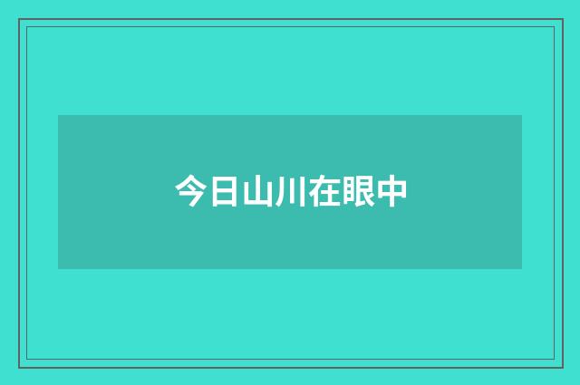 今日山川在眼中