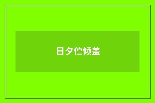 日夕伫倾盖