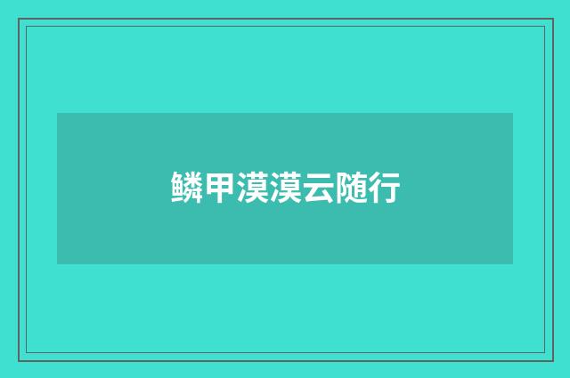 鳞甲漠漠云随行