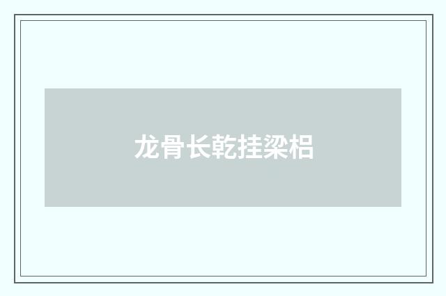 龙骨长乾挂梁梠