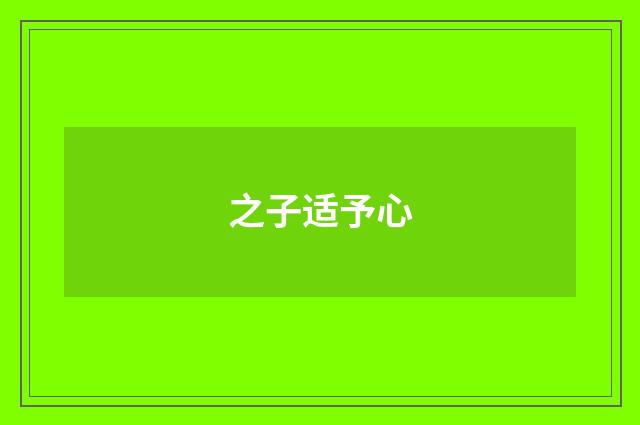 之子适予心