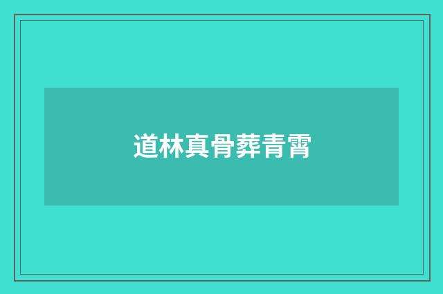 道林真骨葬青霄