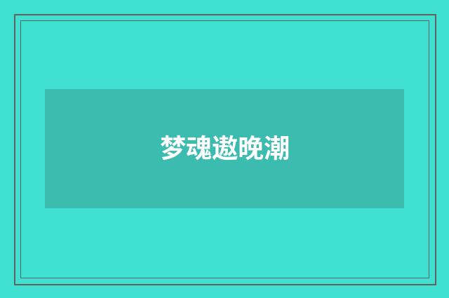梦魂遨晚潮