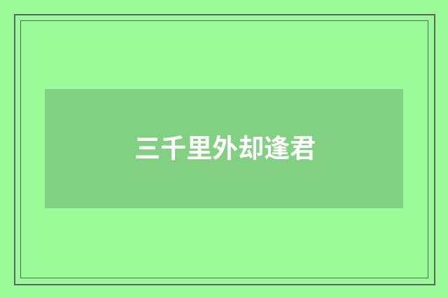 三千里外却逢君