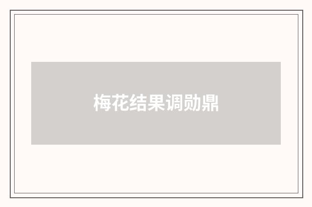 梅花结果调勋鼎