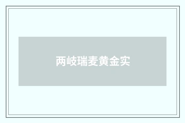 两岐瑞麦黄金实