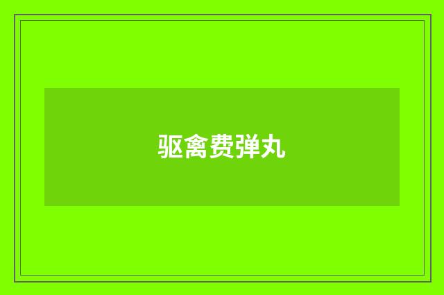 驱禽费弹丸