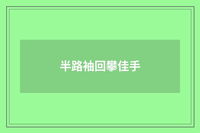 半路袖回攀佳手