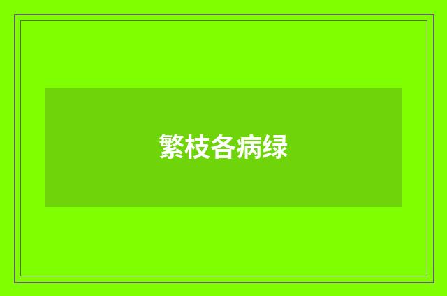 繁枝各病绿