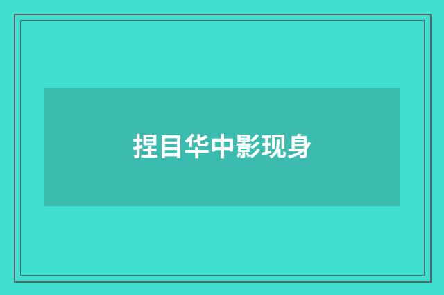 捏目华中影现身
