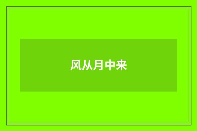 风从月中来