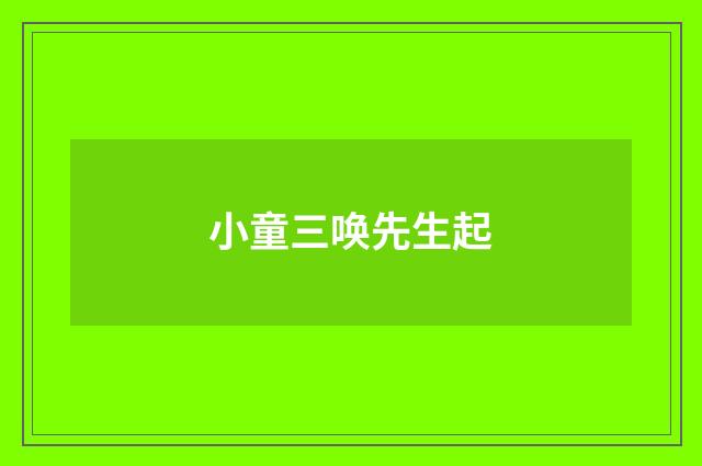 小童三唤先生起