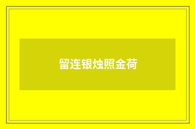 留连银烛照金荷