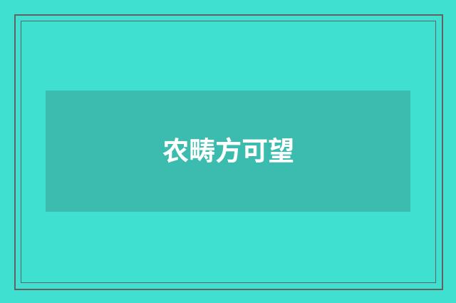 农畴方可望